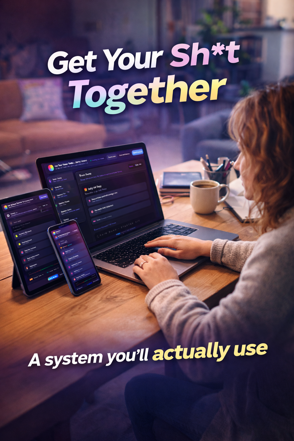Get Your Sh*t Together — The No-BS Life Organizer- Interactive Web App + 14 Day System