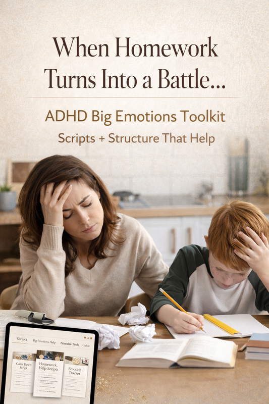 When Nothing Is Working – The ADHD Big Emotions Toolkit App (18 Printables + Webb App w/ Real-Life Support Tools)