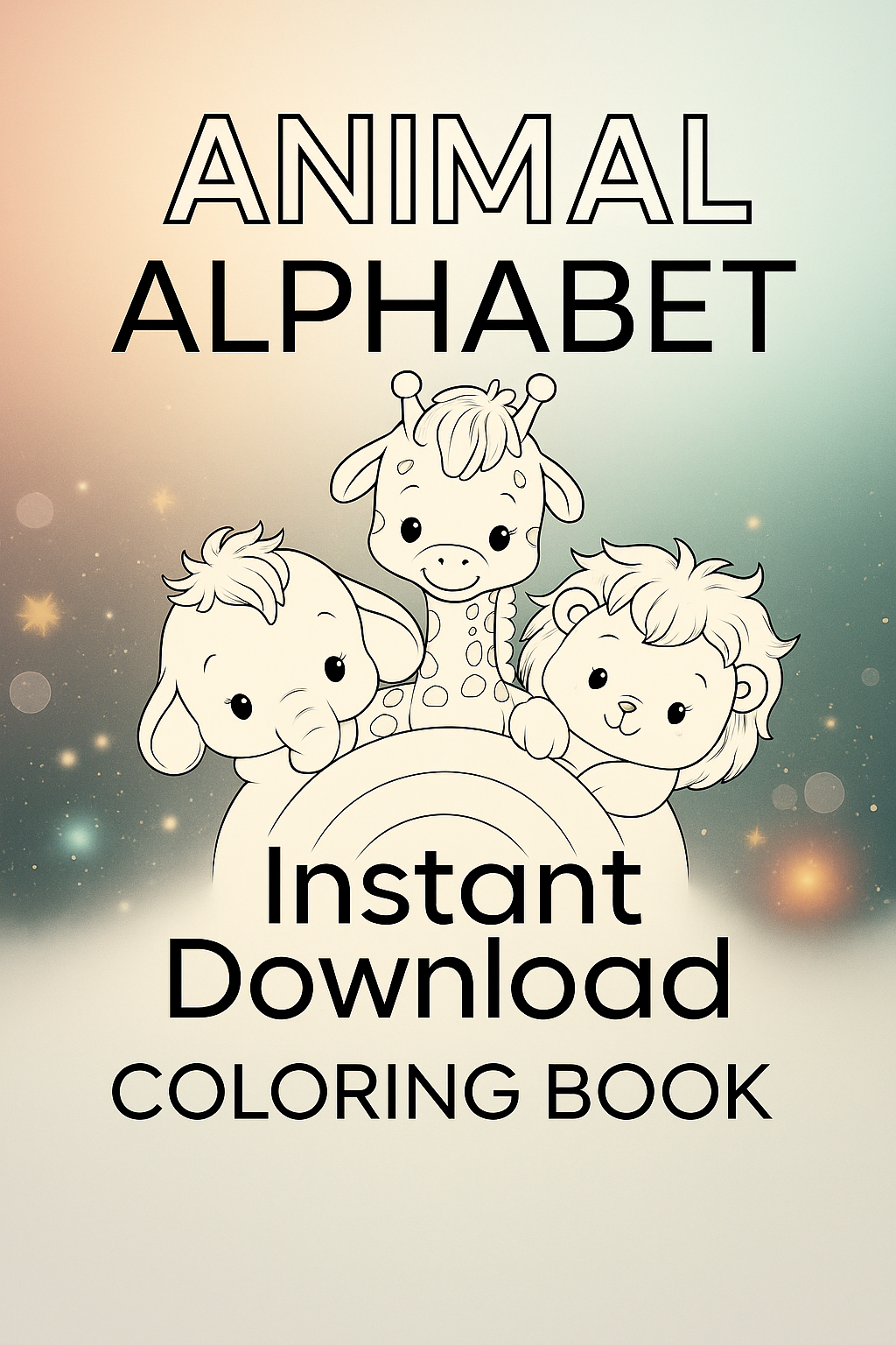 Alphabet Coloring Book, A–Z  Animal Printable, Kids Learning & Coloring Pages, Instant Download Activity Book