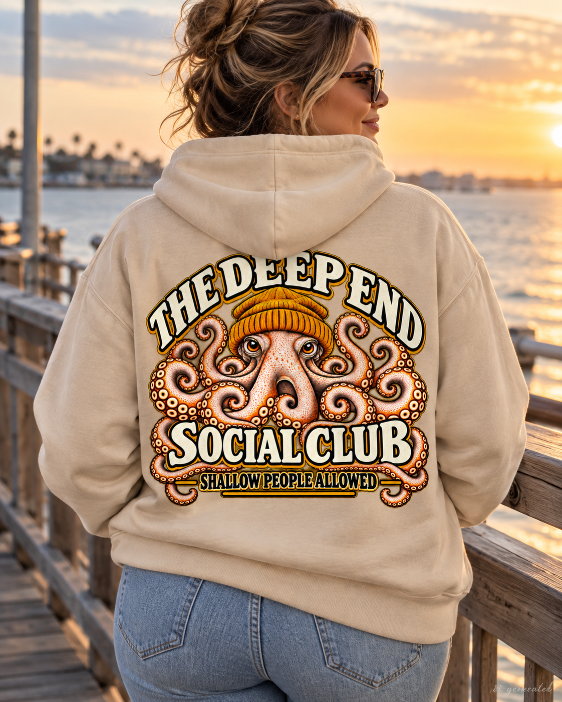 The Deep End Social Club Octopus Hoodie | Shallow People Allowed