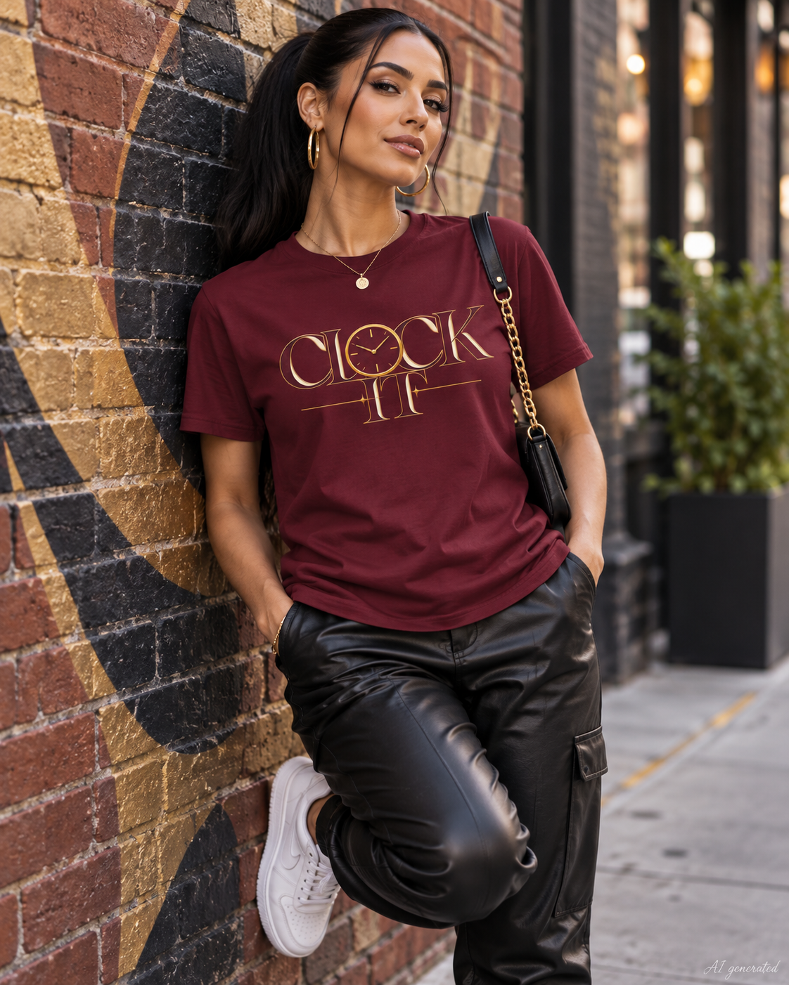 Clock It Gold Graphic Tee | Trendy Unisex Streetwear Shirt
