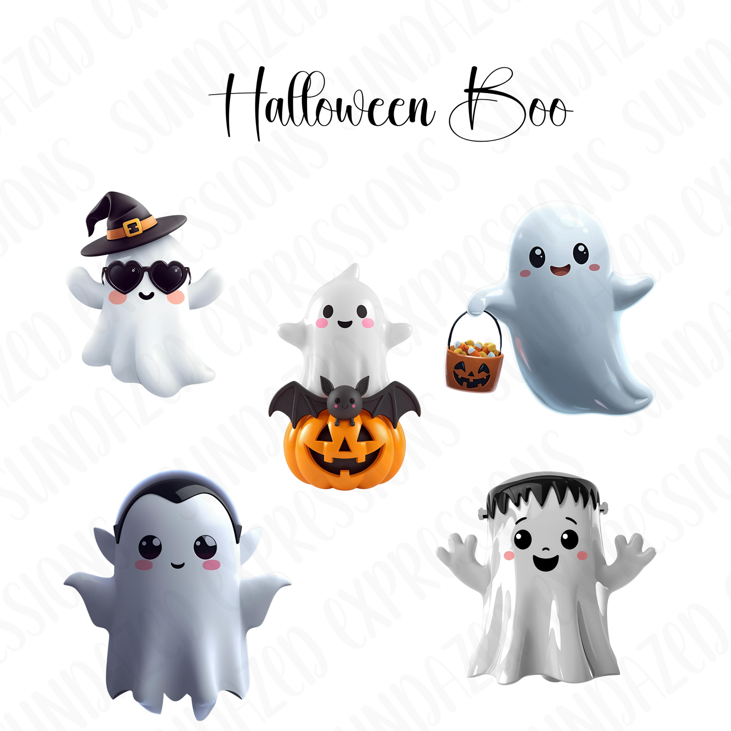 Cute Ghost Clipart • 47 PNG Mega Bundle, Transparent Art  Digital Clip Art & Image Files, Halloween Designs, Sticker Image, Downloads