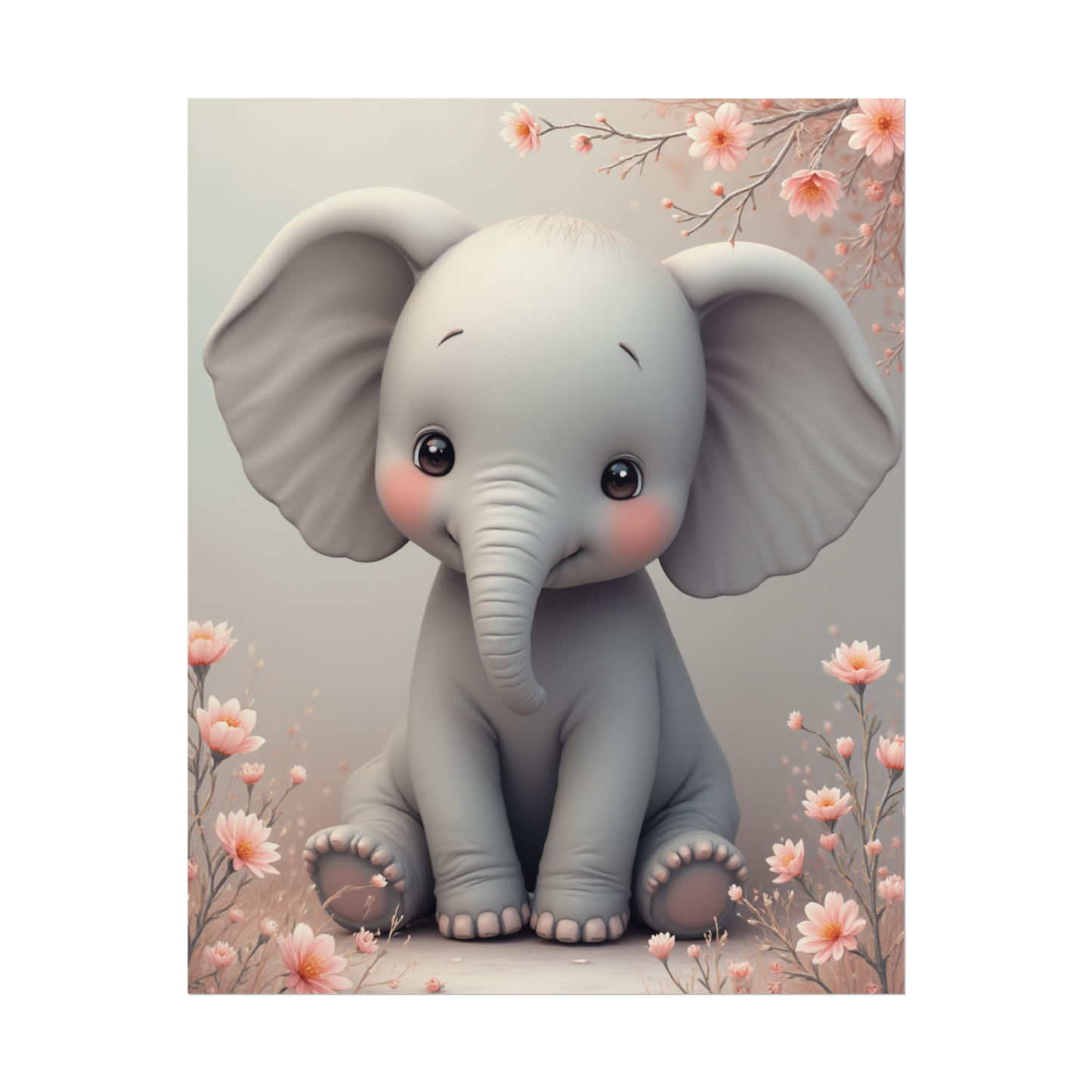Safari Nursery Wall Art | Lion, Giraffe & Elephant