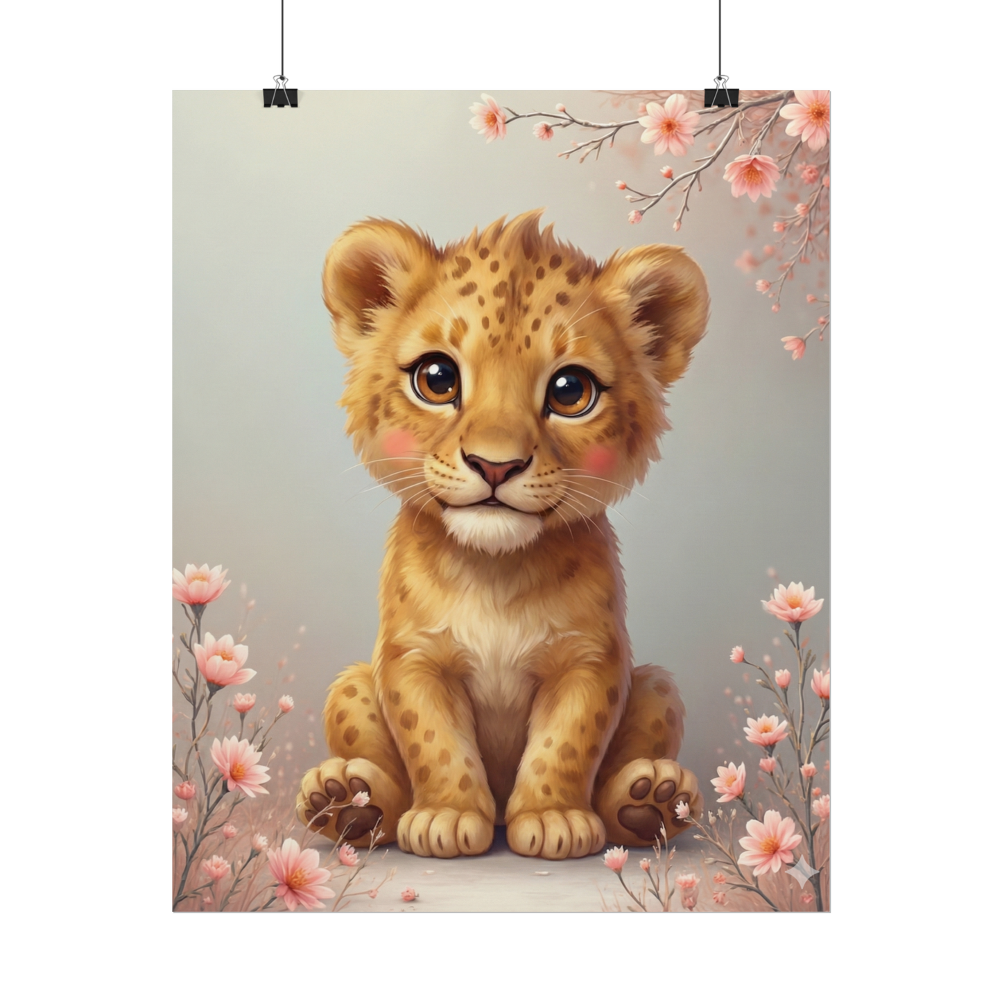 Safari Nursery Wall Art | Lion, Giraffe & Elephant
