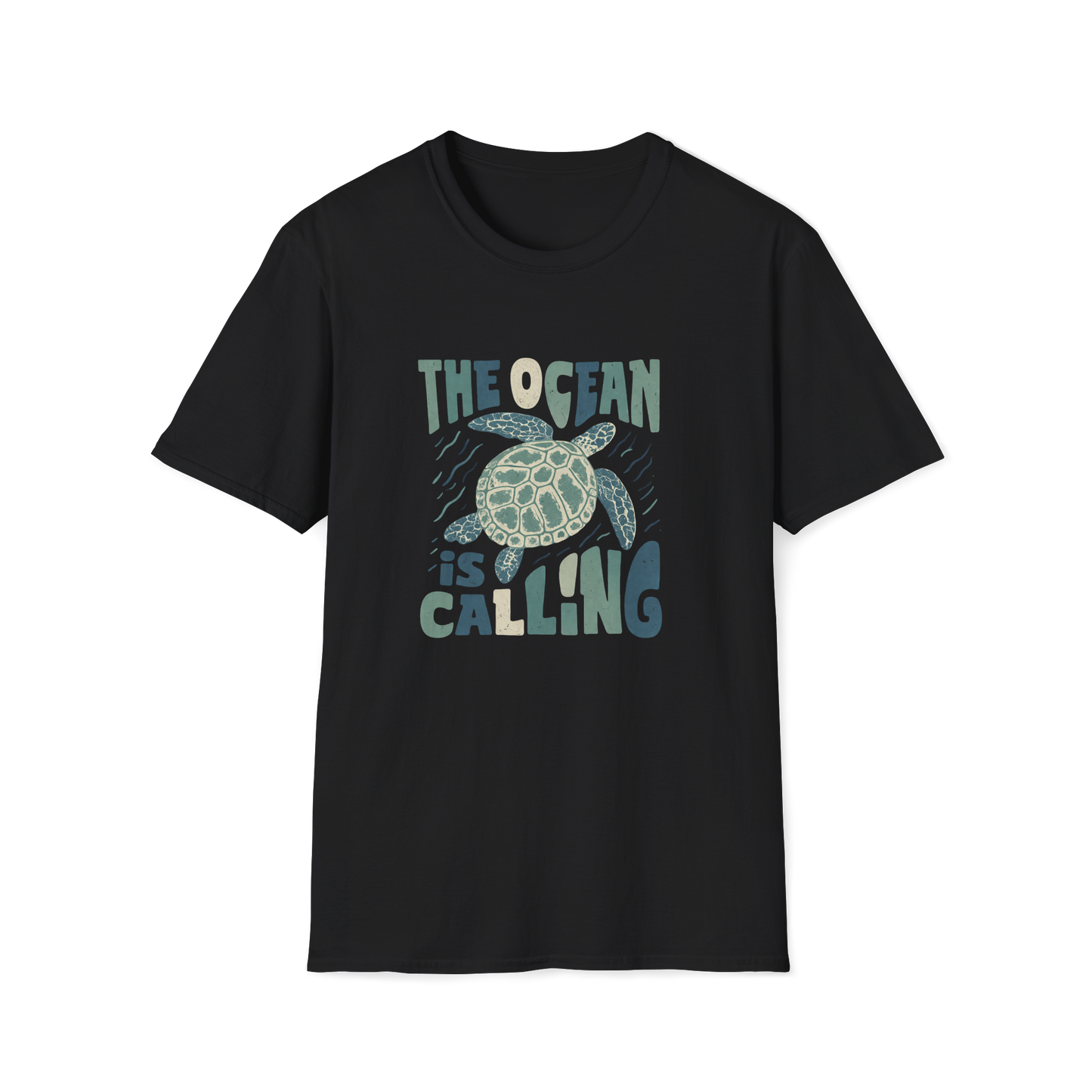 The Ocean Is Calling Shirt, Sea Turtle Tee, Beach Lover Shirt, Ocean Vibes T-Shirt, Coastal Aesthetic Tee, Minimal Turtle Shirt, Summer Beach Tee