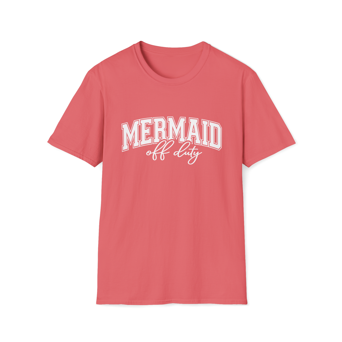 Mermaid Off Duty Shirt, Beach Graphic Tee, Summer Vacation Shirt, Coastal Vibes Shirt, Ocean Lover Gift, Minimal Beach Tee