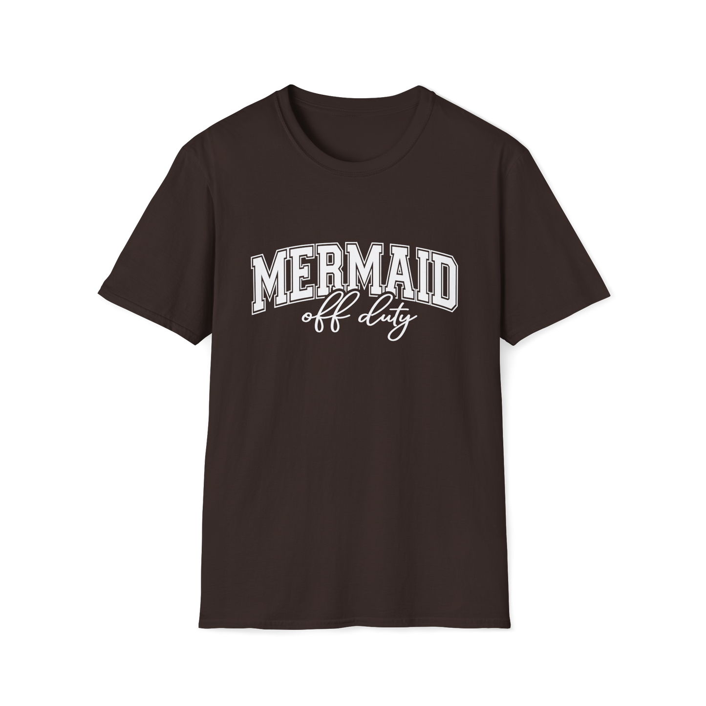 Mermaid Off Duty Shirt, Beach Graphic Tee, Summer Vacation Shirt, Coastal Vibes Shirt, Ocean Lover Gift, Minimal Beach Tee