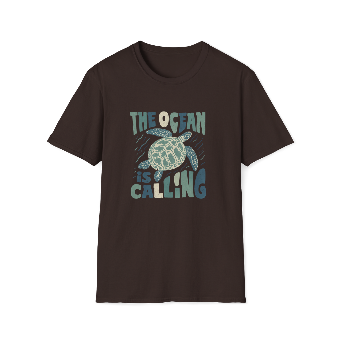 The Ocean Is Calling Shirt, Sea Turtle Tee, Beach Lover Shirt, Ocean Vibes T-Shirt, Coastal Aesthetic Tee, Minimal Turtle Shirt, Summer Beach Tee