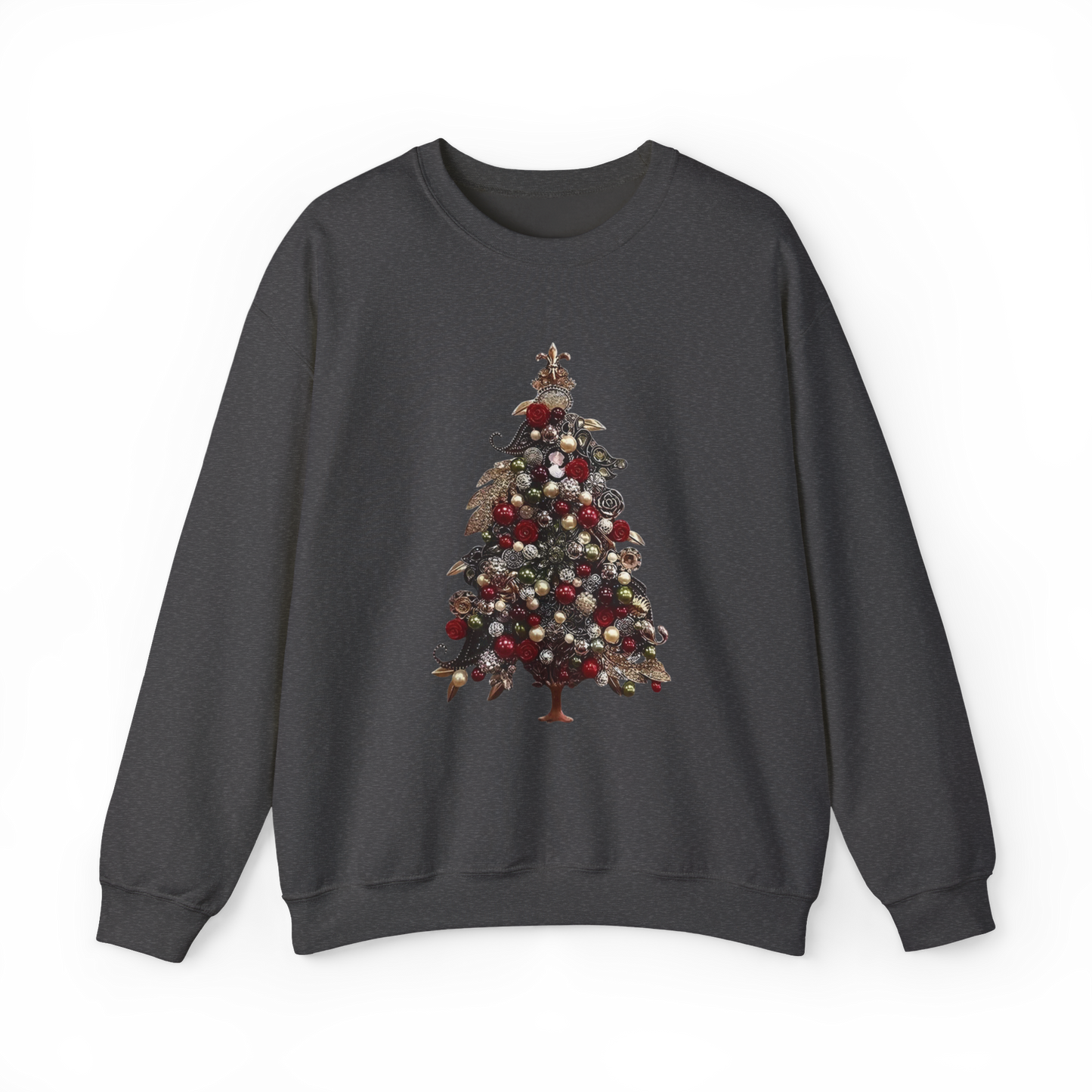 Christmas Tree Crewneck Sweatshirt — Festive Ornament Tree Holiday Sweater