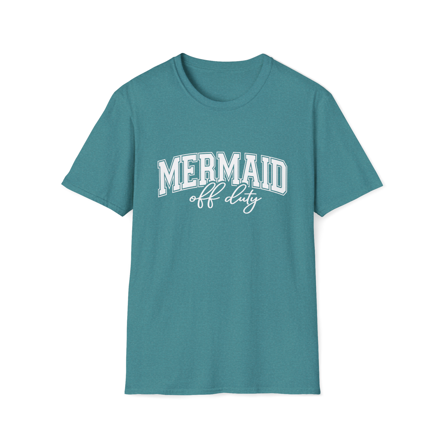 Mermaid Off Duty Shirt, Beach Graphic Tee, Summer Vacation Shirt, Coastal Vibes Shirt, Ocean Lover Gift, Minimal Beach Tee