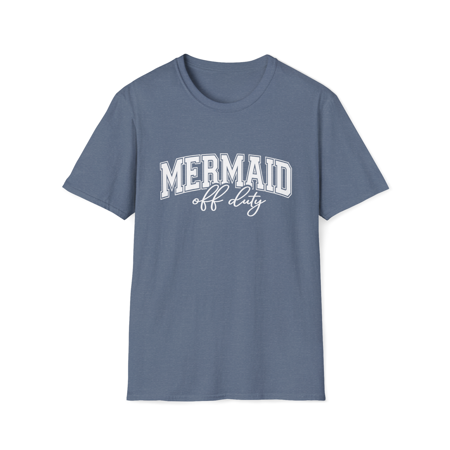 Mermaid Off Duty Shirt, Beach Graphic Tee, Summer Vacation Shirt, Coastal Vibes Shirt, Ocean Lover Gift, Minimal Beach Tee