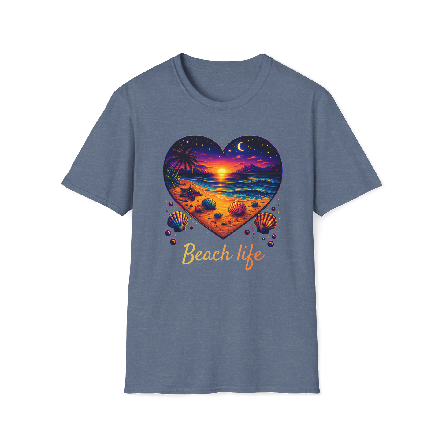Beach Life Shirt, Sunset Beach Graphic Tee, Tropical Aesthetic Shirt, Ocean Sunset Tee, Coastal Vibes Shirt, Summer Beach Shirt, Neon Beach Design