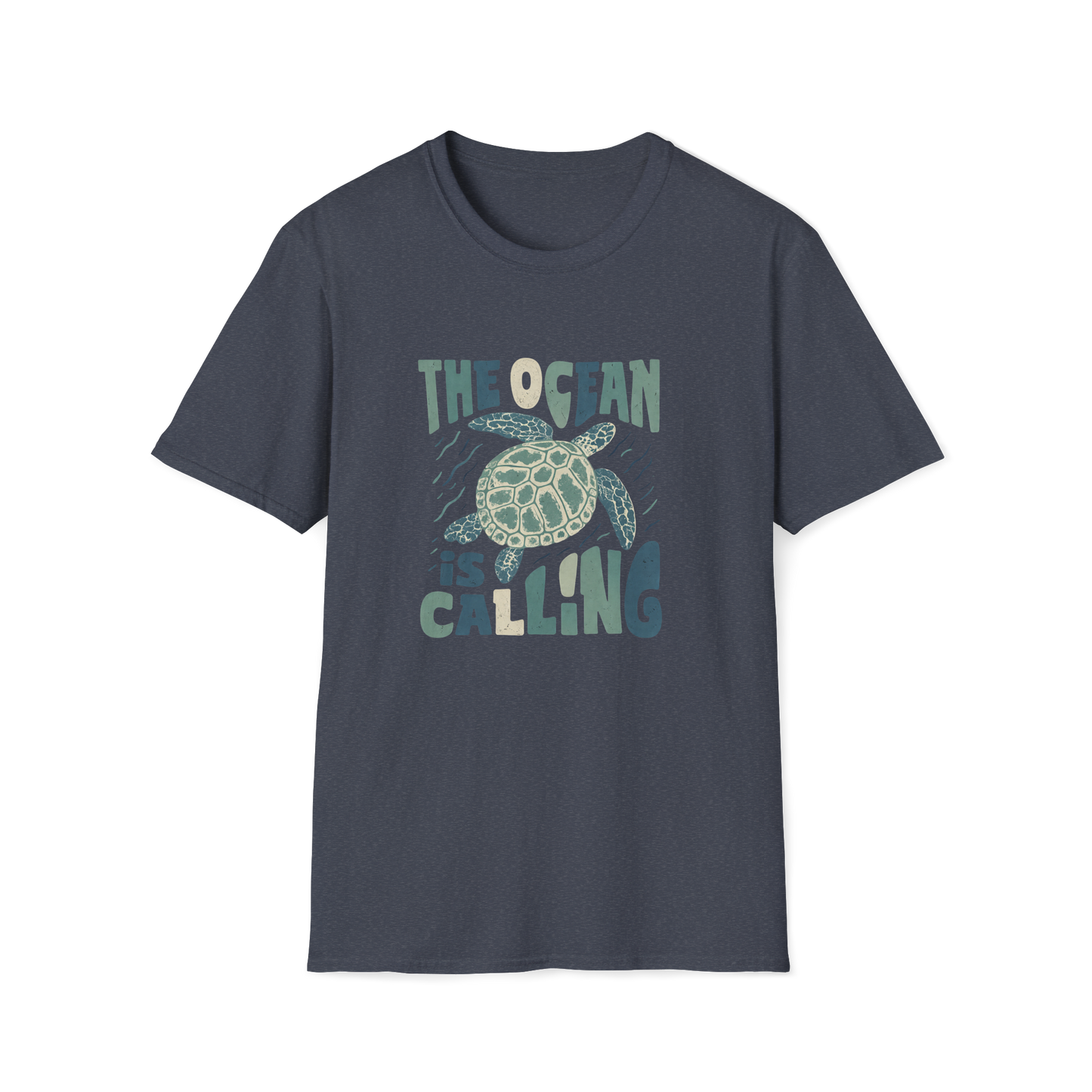 The Ocean Is Calling Shirt, Sea Turtle Tee, Beach Lover Shirt, Ocean Vibes T-Shirt, Coastal Aesthetic Tee, Minimal Turtle Shirt, Summer Beach Tee