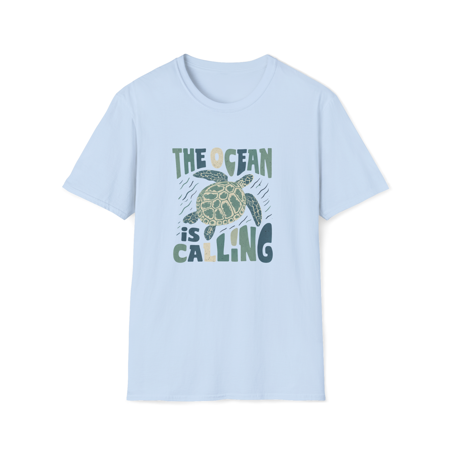 The Ocean Is Calling Shirt, Sea Turtle Tee, Beach Lover Shirt, Ocean Vibes T-Shirt, Coastal Aesthetic Tee, Minimal Turtle Shirt, Summer Beach Tee