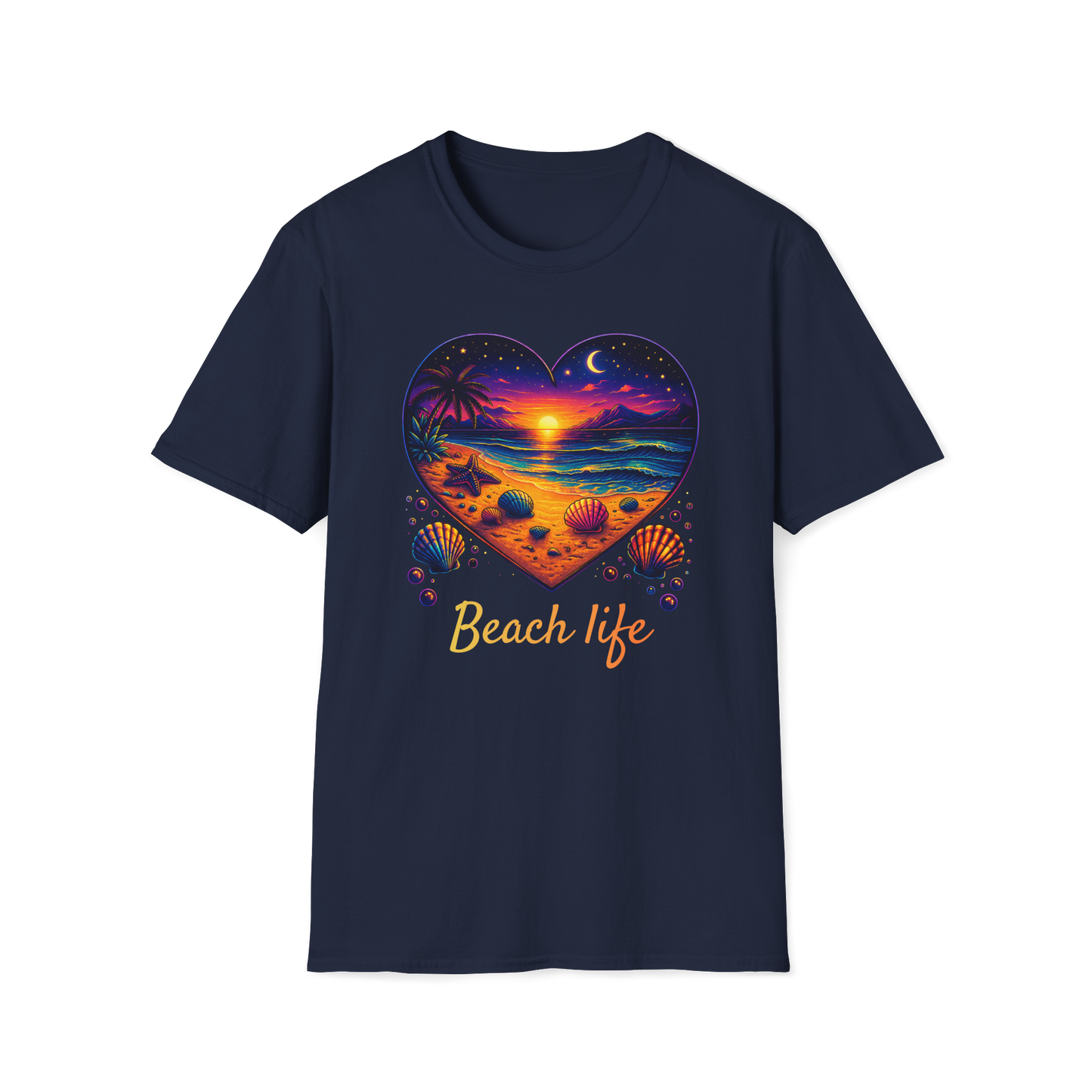Beach Life Shirt, Sunset Beach Graphic Tee, Tropical Aesthetic Shirt, Ocean Sunset Tee, Coastal Vibes Shirt, Summer Beach Shirt, Neon Beach Design