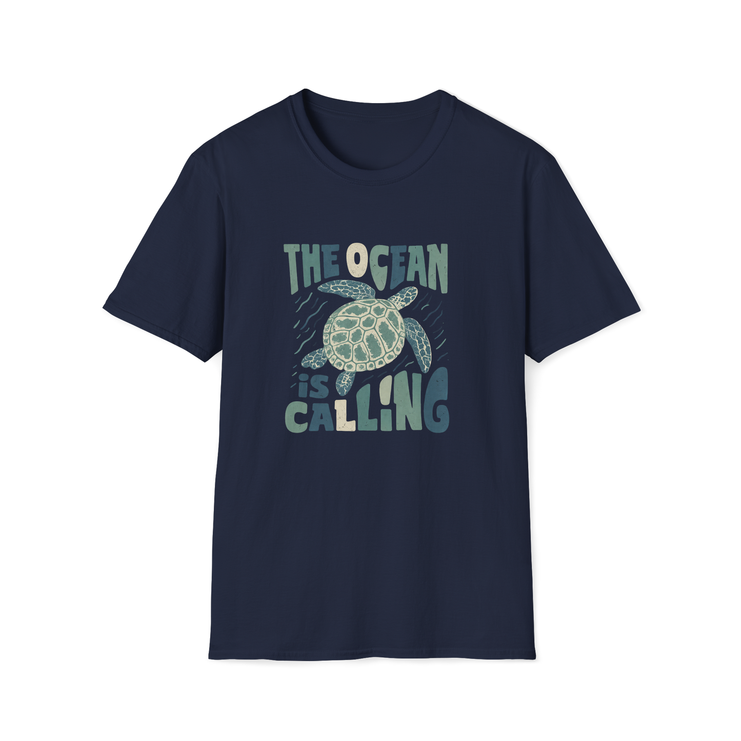 The Ocean Is Calling Shirt, Sea Turtle Tee, Beach Lover Shirt, Ocean Vibes T-Shirt, Coastal Aesthetic Tee, Minimal Turtle Shirt, Summer Beach Tee