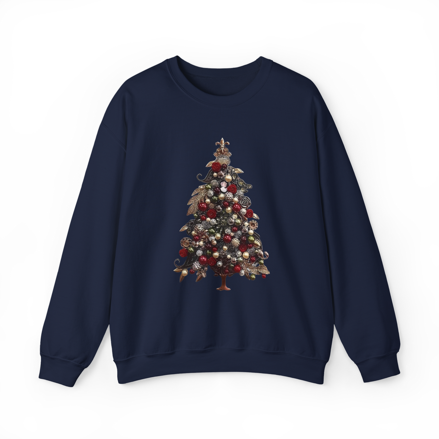 Christmas Tree Crewneck Sweatshirt — Festive Ornament Tree Holiday Sweater