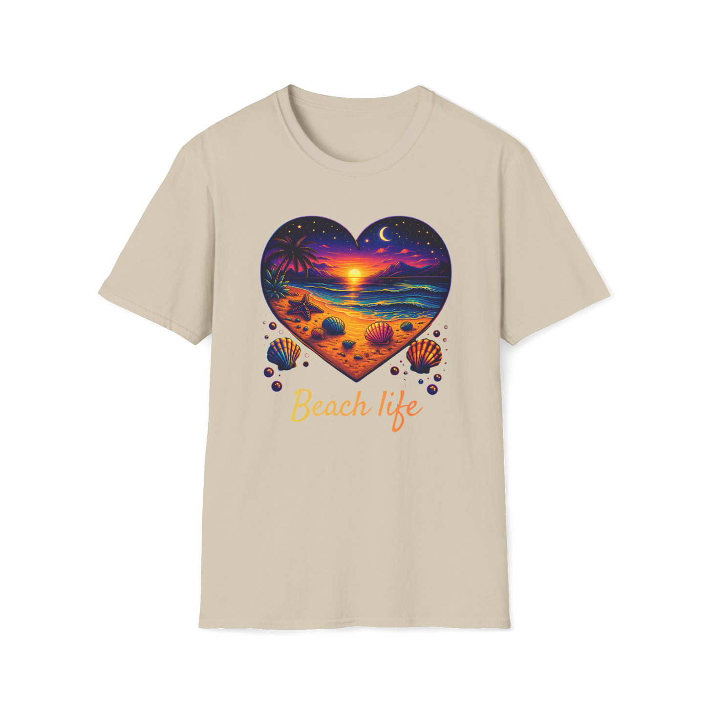 Beach Life Shirt, Sunset Beach Graphic Tee, Tropical Aesthetic Shirt, Ocean Sunset Tee, Coastal Vibes Shirt, Summer Beach Shirt, Neon Beach Design