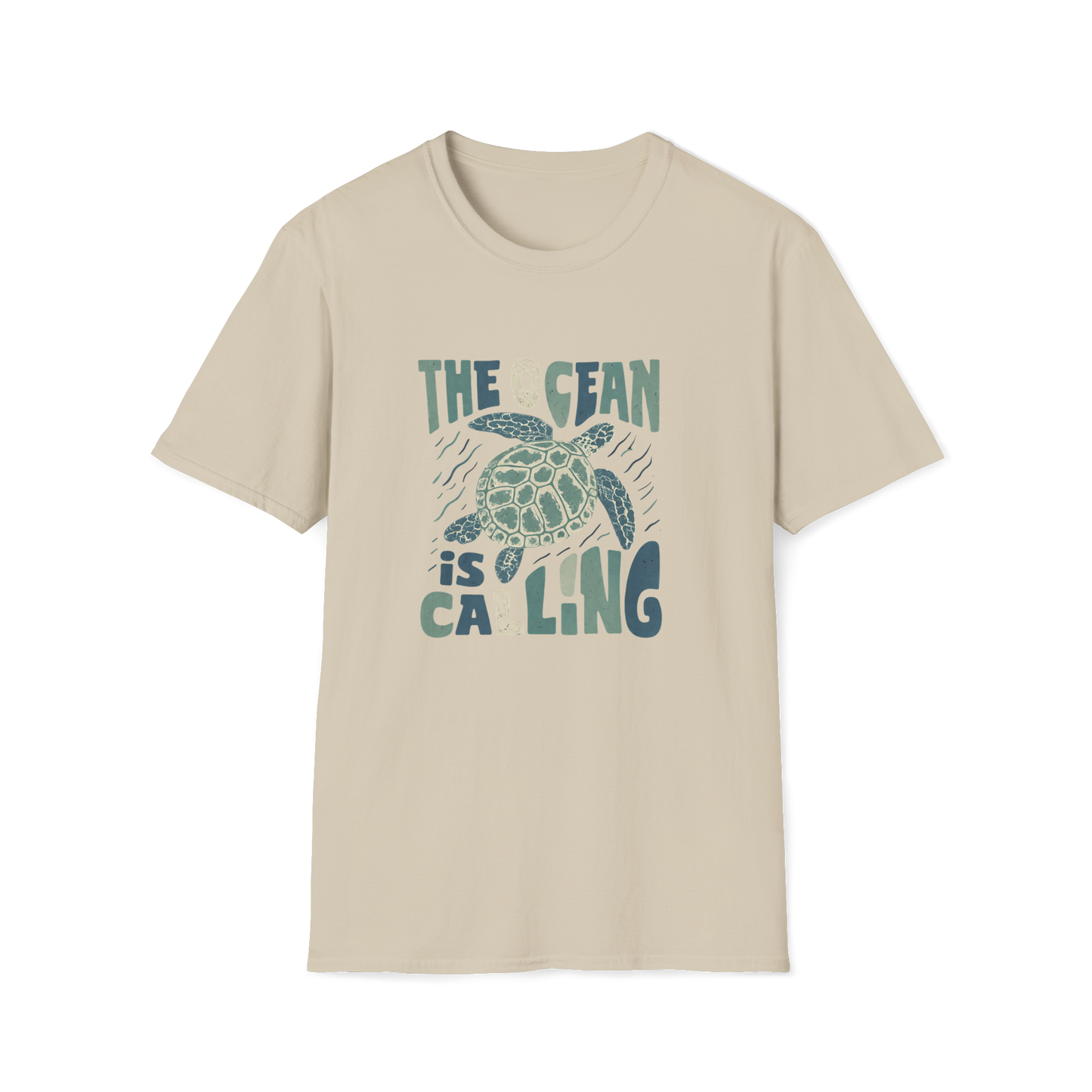 The Ocean Is Calling Shirt, Sea Turtle Tee, Beach Lover Shirt, Ocean Vibes T-Shirt, Coastal Aesthetic Tee, Minimal Turtle Shirt, Summer Beach Tee
