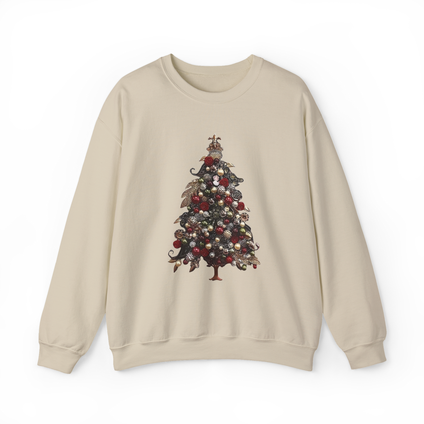 Christmas Tree Crewneck Sweatshirt — Festive Ornament Tree Holiday Sweater
