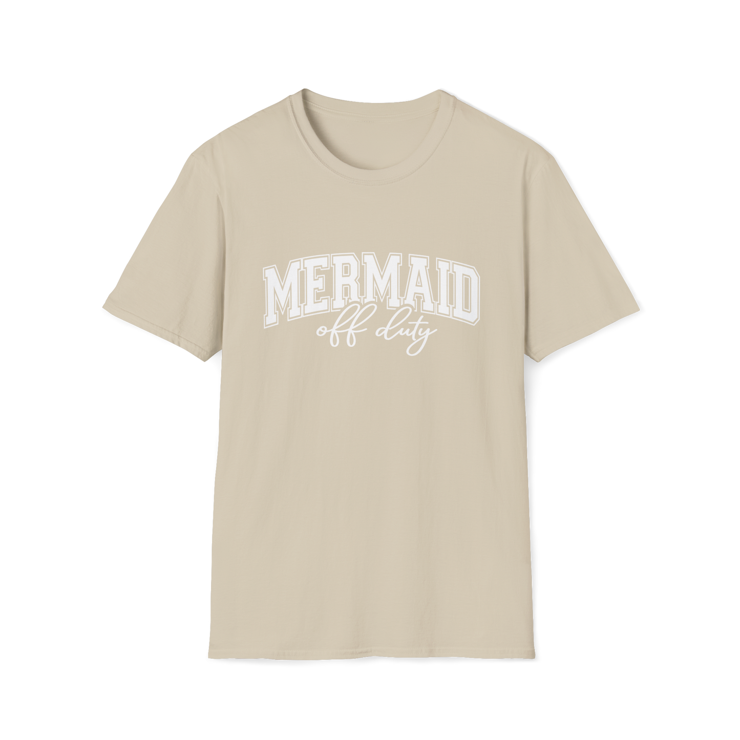 Mermaid Off Duty Shirt, Beach Graphic Tee, Summer Vacation Shirt, Coastal Vibes Shirt, Ocean Lover Gift, Minimal Beach Tee