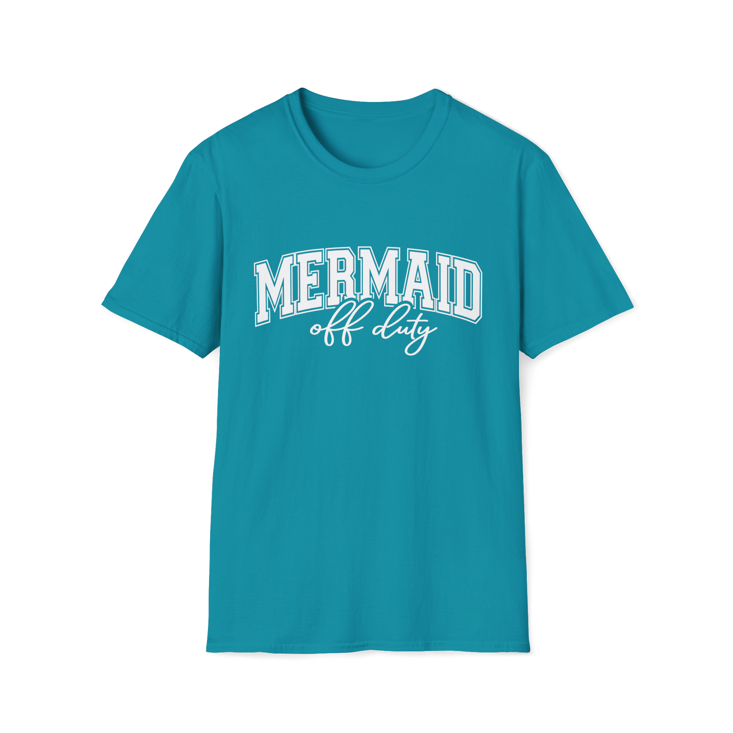 Mermaid Off Duty Shirt, Beach Graphic Tee, Summer Vacation Shirt, Coastal Vibes Shirt, Ocean Lover Gift, Minimal Beach Tee