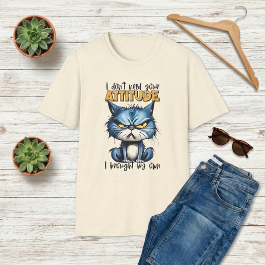 Grumpy Cat Attitude T-Shirt — "I Don't Need Your Attitude, I Have My Own" Graphic Tee