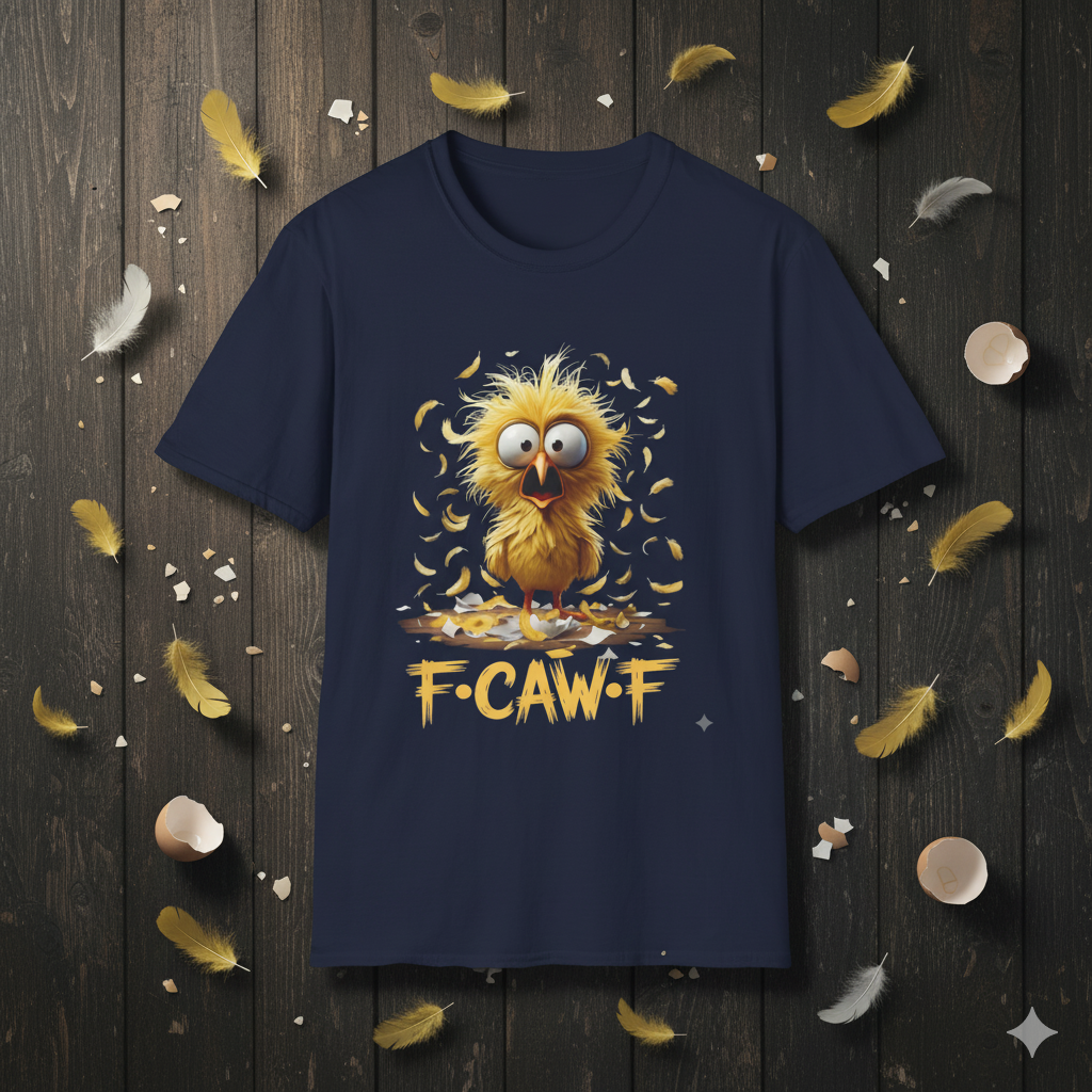 F-Caww-F Fun Unisex T-Shirt, Funny Chicken F-Caw-F Shirt | Sassy Farm Animal Tee | Coffee & Chaos Morning Chicken Shirt | Humorous Farm Life Gift