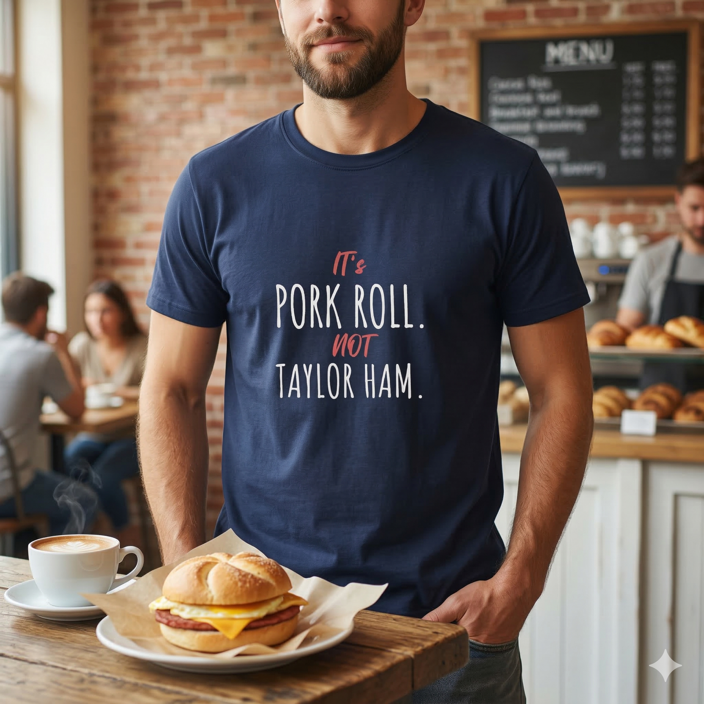 It’s Pork Roll Not Taylor Ham T-Shirt – Funny New Jersey Shirt – Jersey Humor Tee – NJ Pork Roll Debate Shirt – Garden State Gift