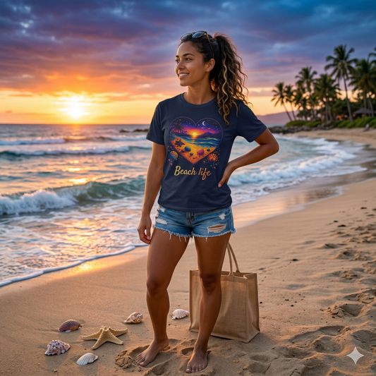 Beach Life Shirt, Sunset Beach Graphic Tee, Tropical Aesthetic Shirt, Ocean Sunset Tee, Coastal Vibes Shirt, Summer Beach Shirt, Neon Beach Design