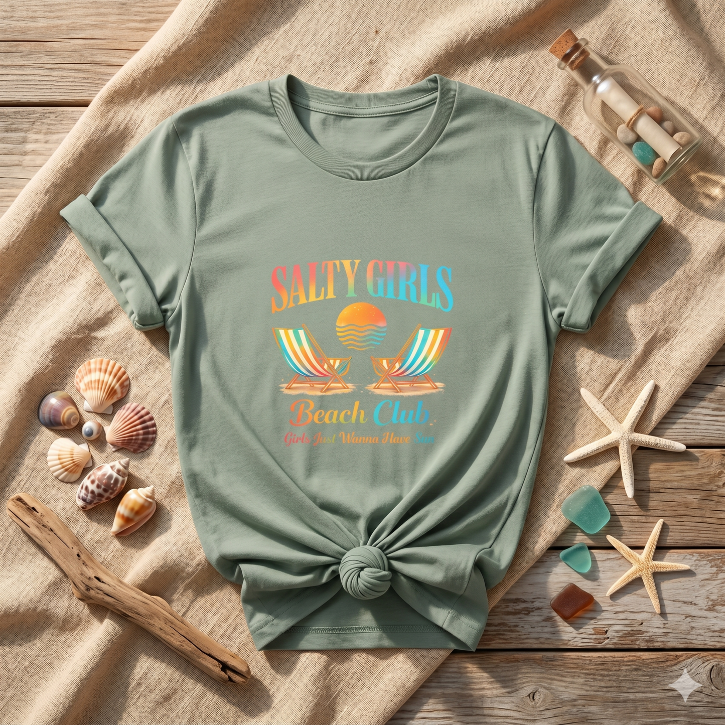 Salty Girls Beach Club Shirt, Retro Beach Tee, Summer Vacation Shirt, Coastal Vibes Shirt, Girls Trip Tee, Beach Lover Shirt, Ocean Aesthetic Tee