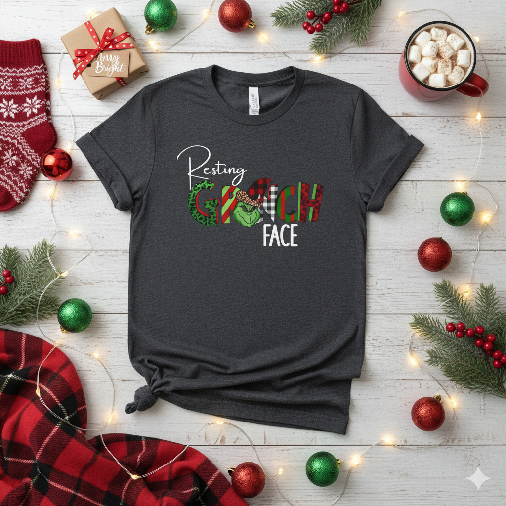 Funny Christmas Plaid Holiday Tee