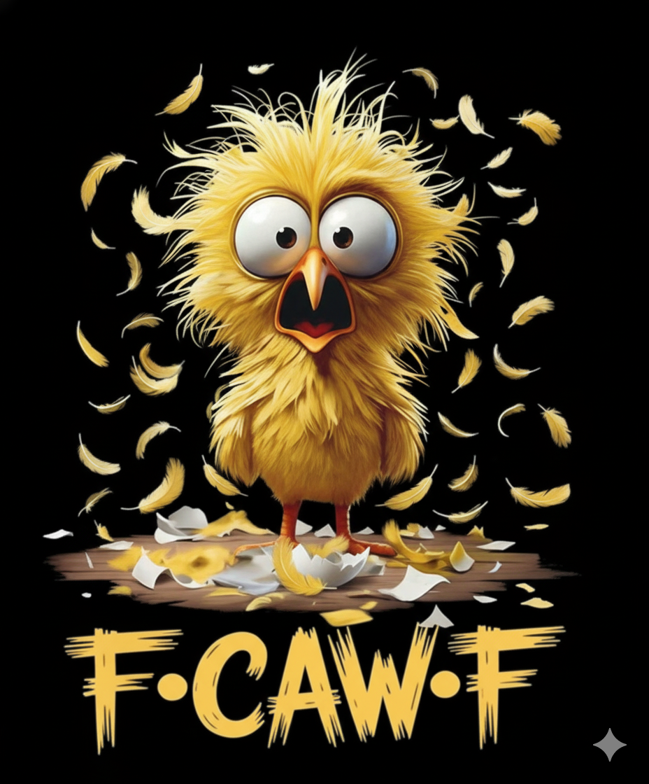 F-Caww-F Fun Unisex T-Shirt, Funny Chicken F-Caw-F Shirt | Sassy Farm Animal Tee | Coffee & Chaos Morning Chicken Shirt | Humorous Farm Life Gift
