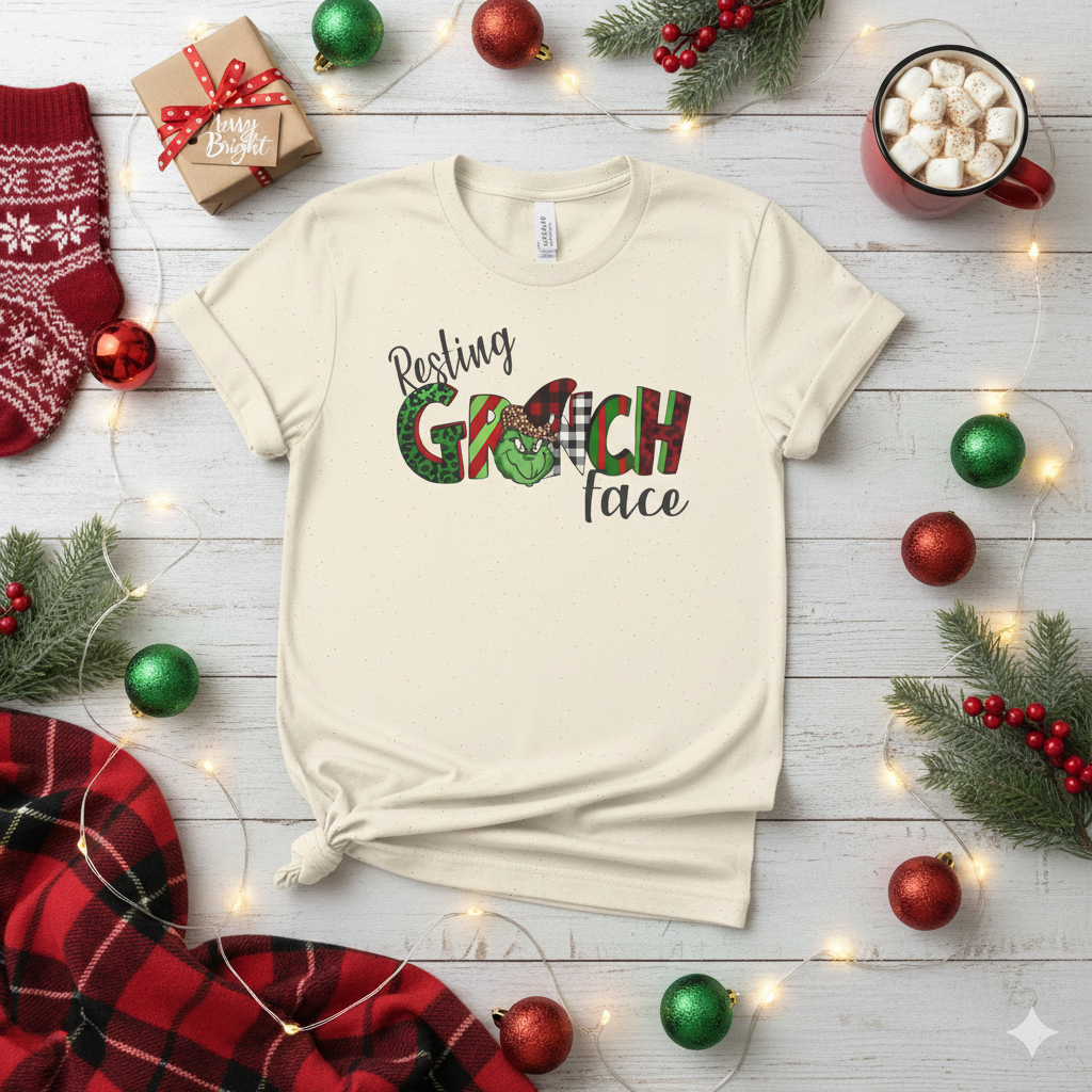 Funny Christmas Plaid Holiday Tee