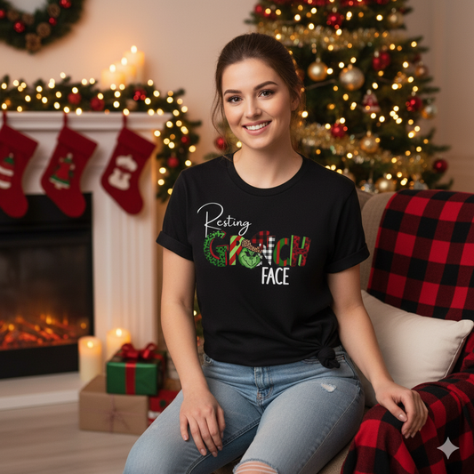 Funny Christmas Plaid Holiday Tee