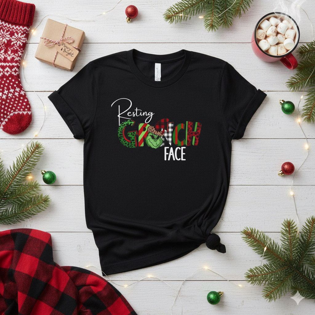 Funny Christmas Plaid Holiday Tee