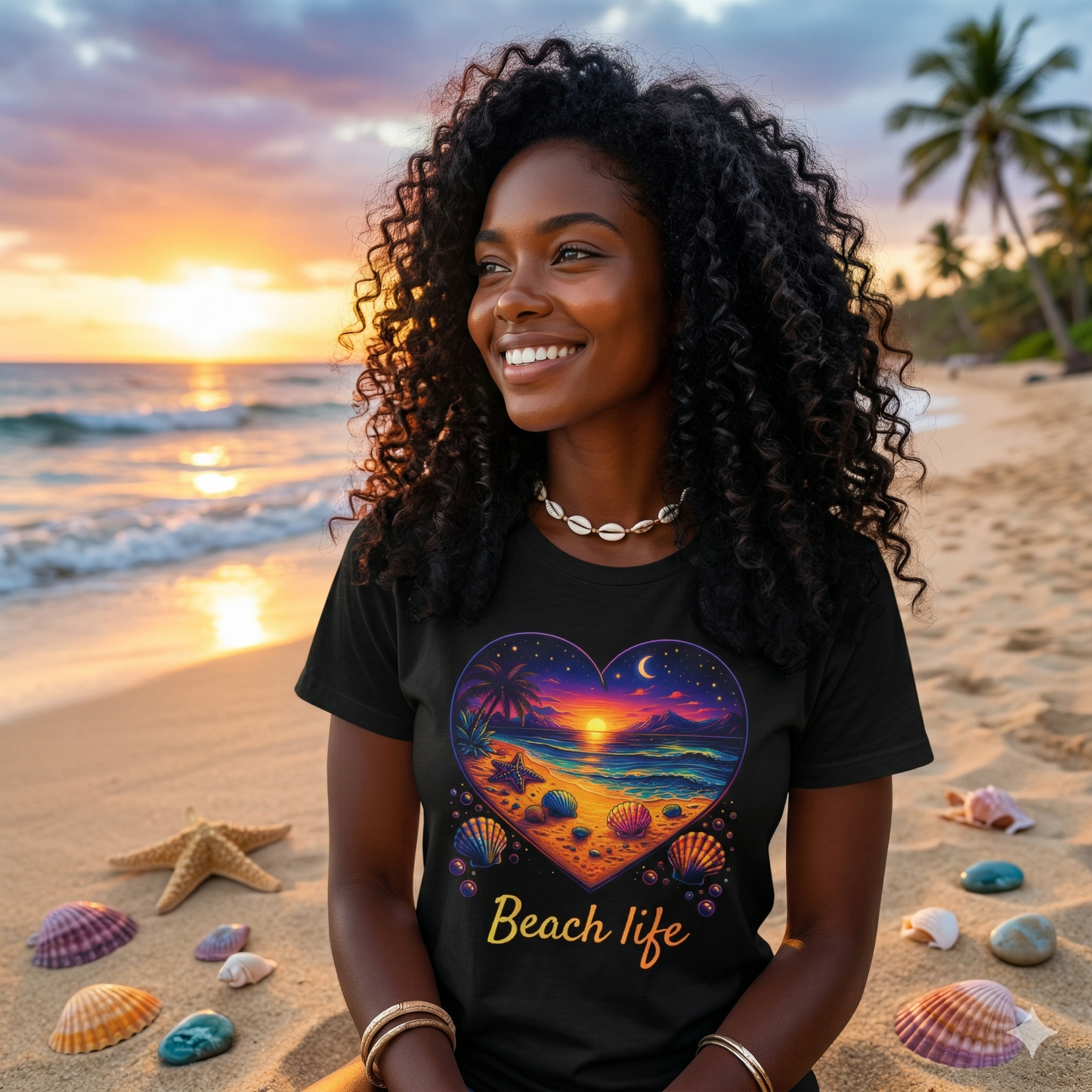 Beach Life Shirt, Sunset Beach Graphic Tee, Tropical Aesthetic Shirt, Ocean Sunset Tee, Coastal Vibes Shirt, Summer Beach Shirt, Neon Beach Design