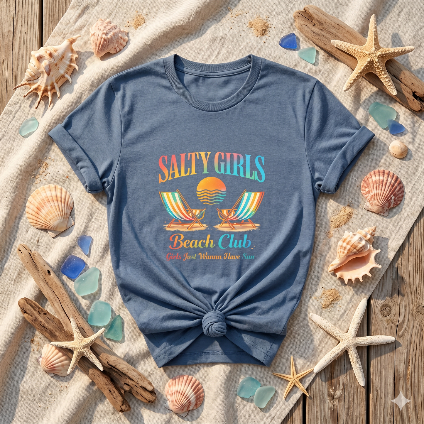 Salty Girls Beach Club Shirt, Retro Beach Tee, Summer Vacation Shirt, Coastal Vibes Shirt, Girls Trip Tee, Beach Lover Shirt, Ocean Aesthetic Tee