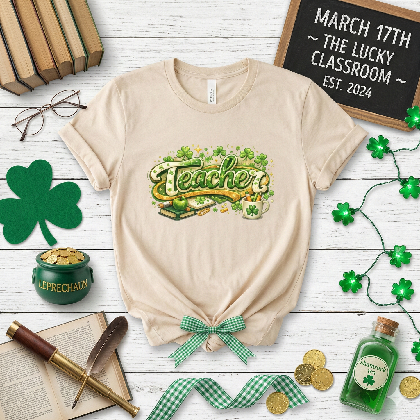 Teacher St. Patrick's Day T-Shirt – Shamrock Classroom Appreciation Tee