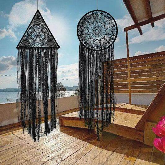 Dream Catcher Evil Eye DreamCatchers Boho Home Decor Large Black Turkish Eye Room Decoration Christmas Wall Haning Ornament Gift