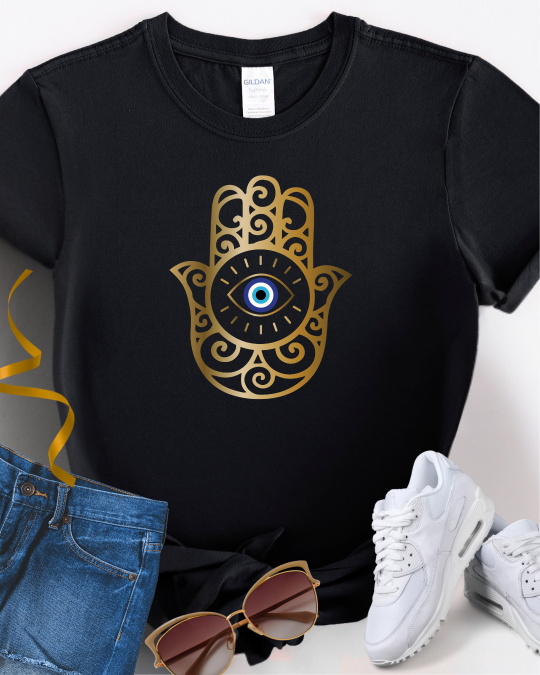 Bohemian Hand Tee - Women's Softstyle Tee, Spiritual T-Shirt, Everyday Wear, Gift for Her, Mindfulness Apparel