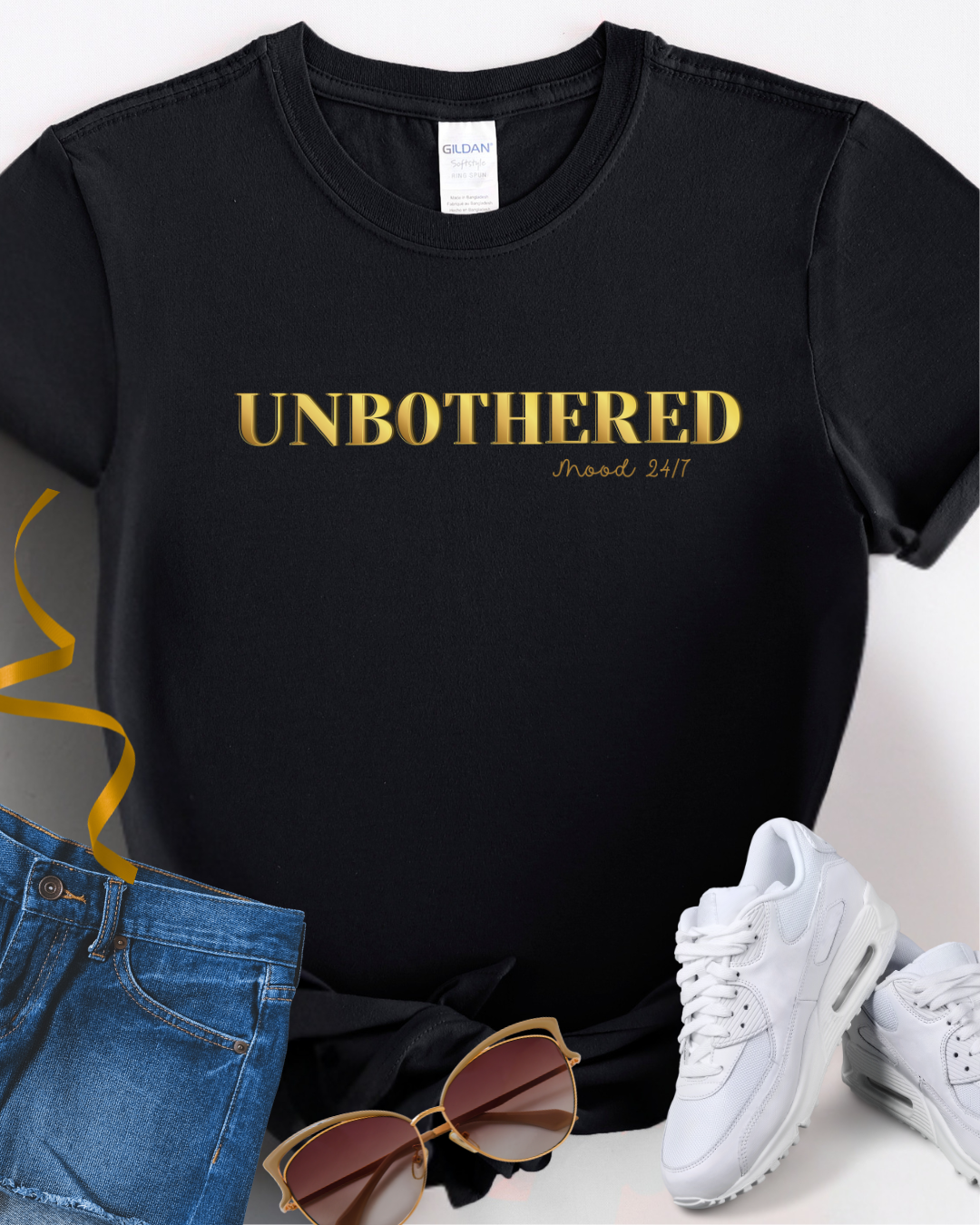 Unbothered Women's Tee - Comfy Casual Shirt for Everyday Wear, Gift for Friends, Motivational Apparel, Sassy shirt