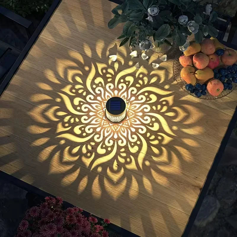 Solar-Powered Datura Lantern Light Wall Lamp Outdoor Garden Patio Walkway Decorations Lighting for Garden Decor