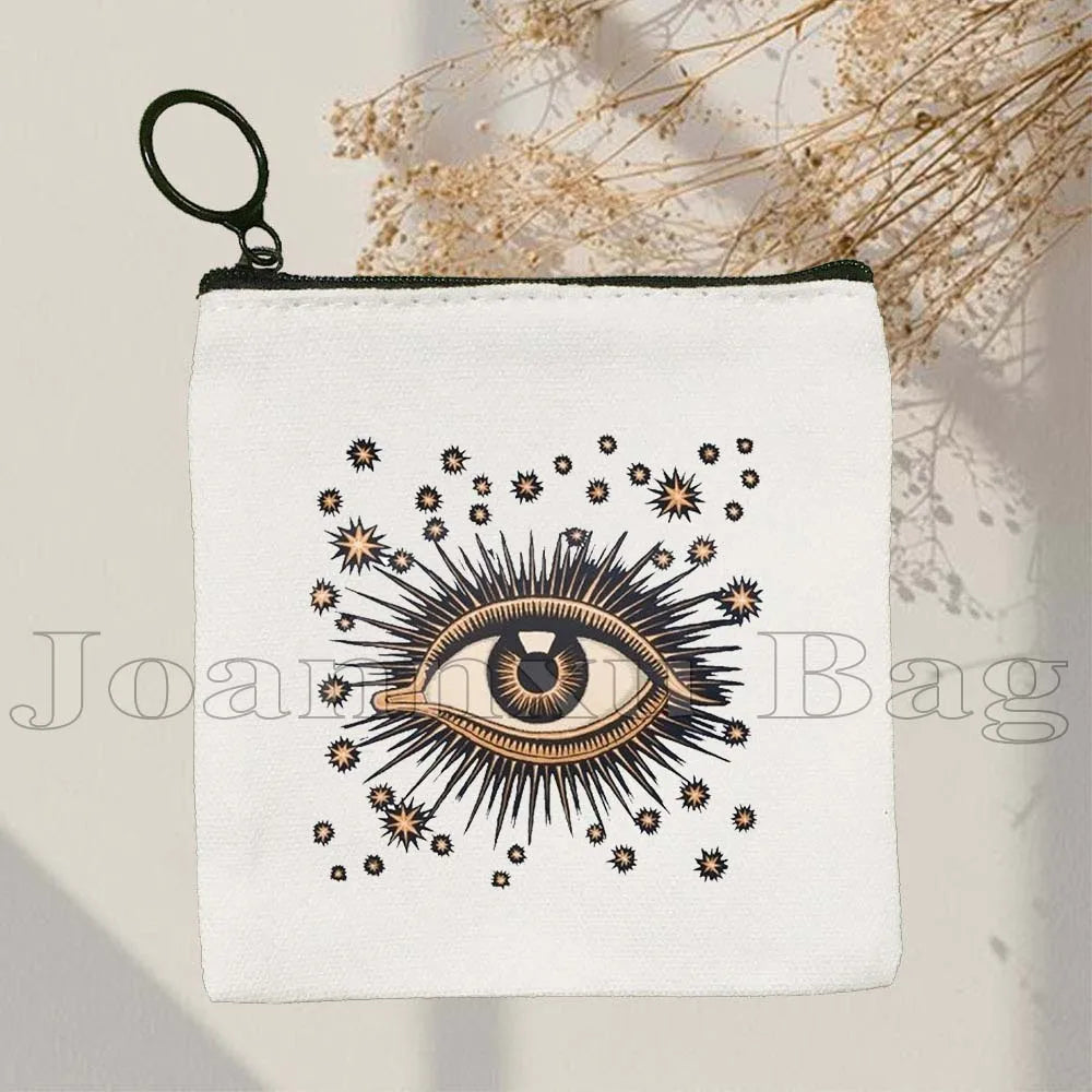 The Evil Eye Curse Protection Turkish Magic Nazar GREECE Blue Evil Eye Amulet Coin Purse Key Case Small Bags Wallet Zipper Pouch