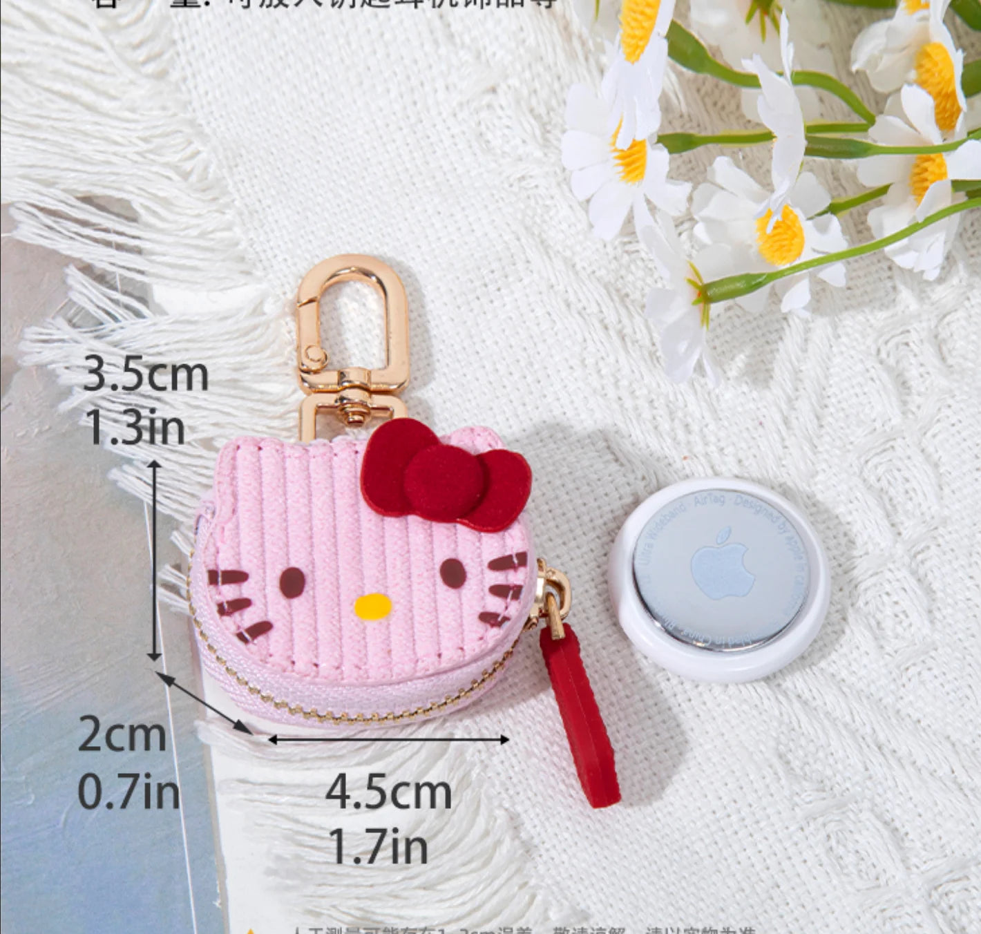 Cute Kitty Coin Purse Keychain, Mini Zipper Wallet, Kawaii Cat Face Pouch