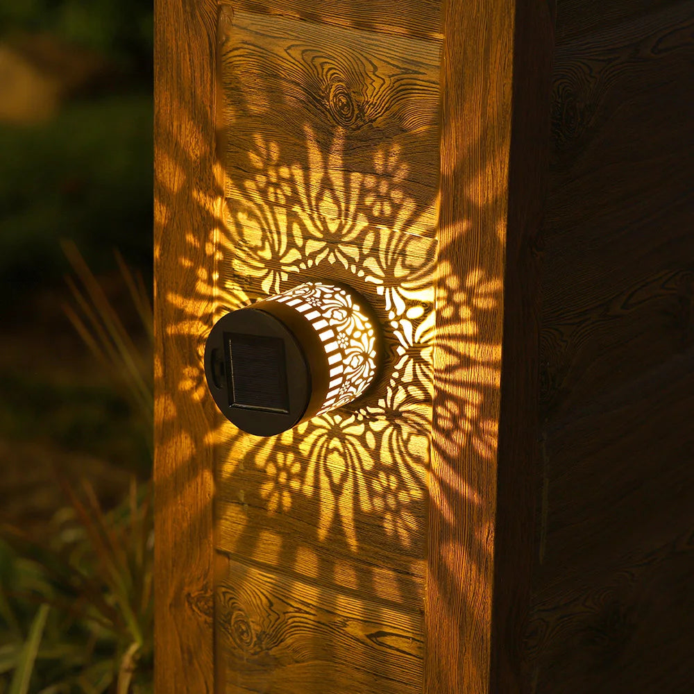 Solar-Powered Datura Lantern Light Wall Lamp Outdoor Garden Patio Walkway Decorations Lighting for Garden Decor