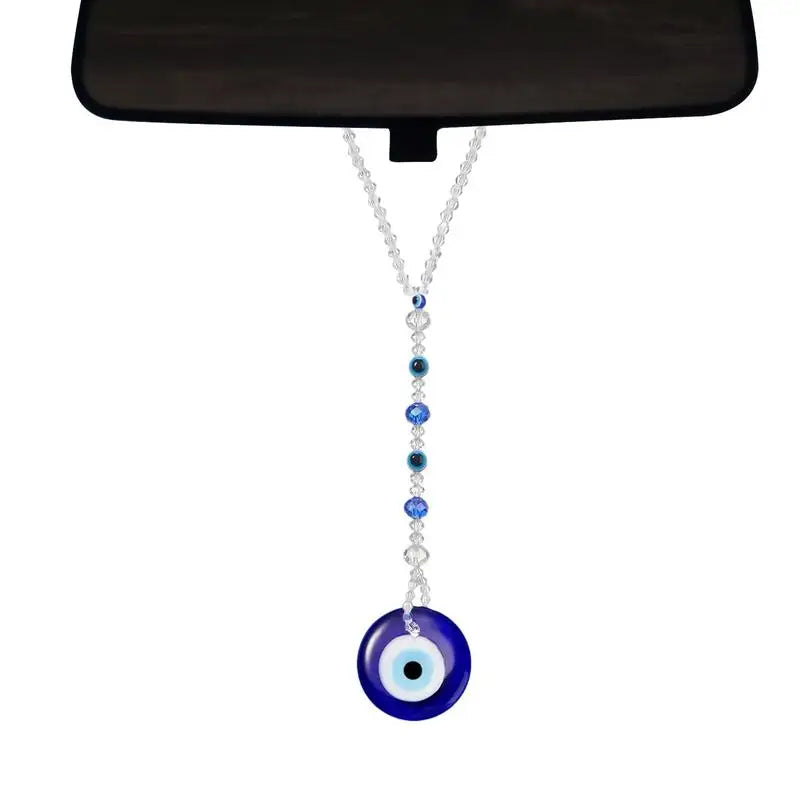 Evil Eye Car Mirror Charm – Blue Protection Beaded Hanging Ornament