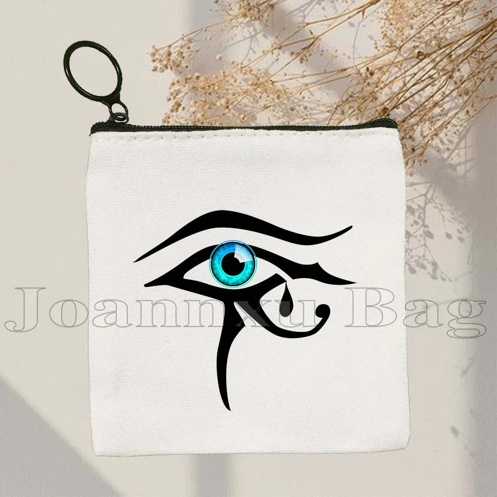 The Evil Eye Curse Protection Turkish Magic Nazar GREECE Blue Evil Eye Amulet Coin Purse Key Case Small Bags Wallet Zipper Pouch