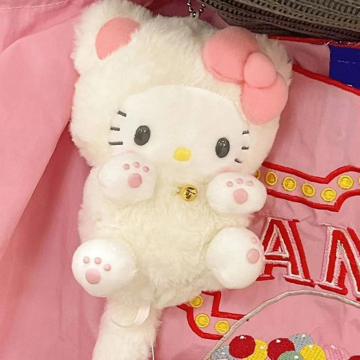 Plush Kitty Keychain, Kawaii Cat Bag Charm, Backpack & Purse Accessory, Soft Cute Keychain (Single or Set)