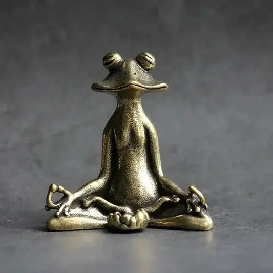 Frog Incense Holder | Meditating Frog Statue | Zen Incense Burner | Funny Yoga Frog Decor | Spiritual Home Decor | Relaxation Gift